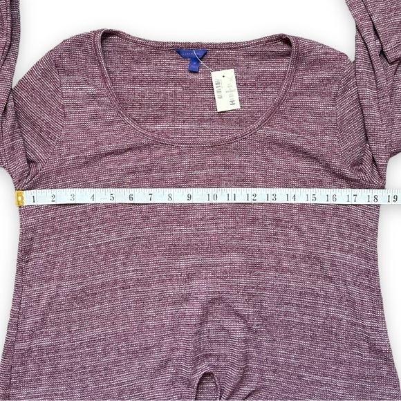 NWT Aero Long Sleeve Waffle Knit Tie Waist Top sz M - Picture 7 of 12